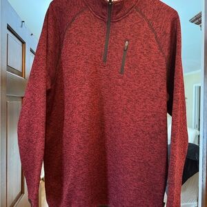 Red Quarter-Zip Pullover